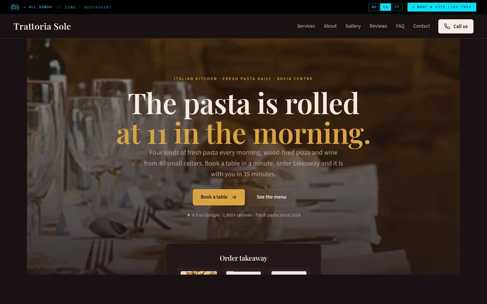 Trattoria Sole — Restaurant